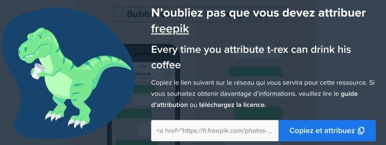 Freepik - Attribution du crédit à l'auteur