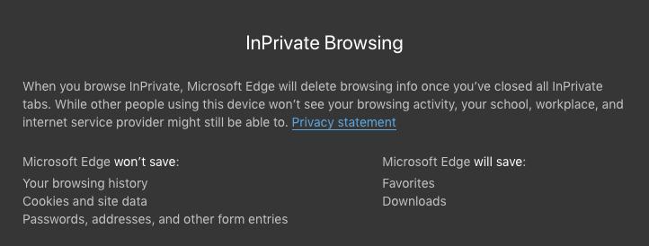 Navigation Privée - Microsoft Edge