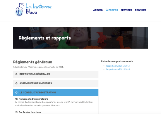 Impression écran n°2 du site de Répit TED-Autisme