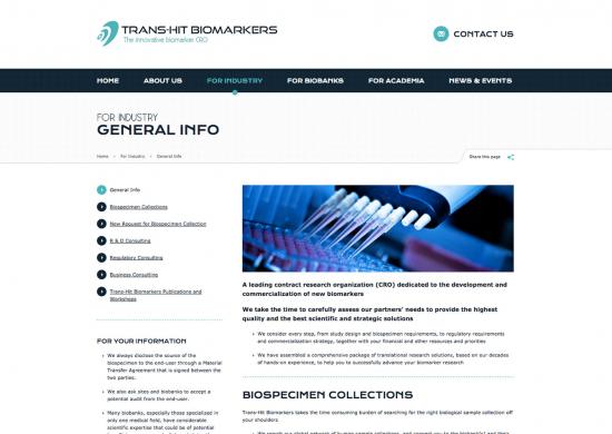 Screenshot Trans-Hit Biomarkers