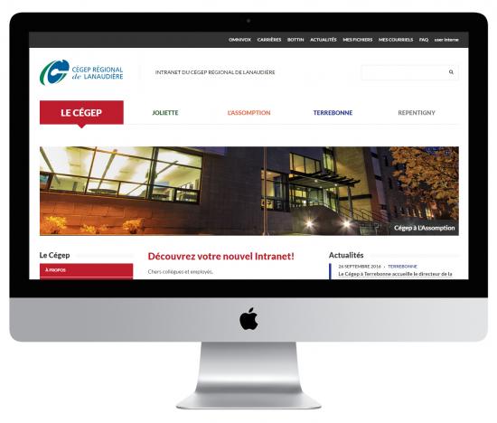 Portail Intranet Cégep Lanaudiere sous Drupal 8 Développement de l'intranet sous Drupal